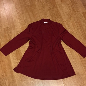 J. Jill mock neck Top‎ Shirt Women’s Small Burgundy